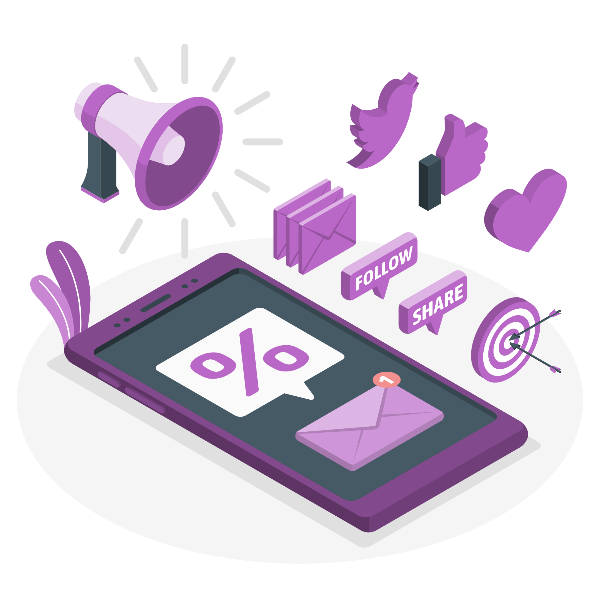 Mobile marketing illustration